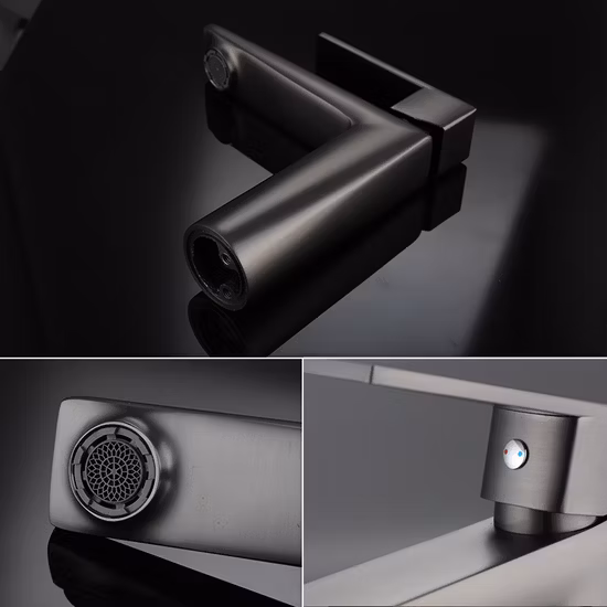 Tiema 위생 도자기 단일 구멍 폭포 수도꼭지 욕실 주방 황동 믹서 분지의 수도꼭지 샘플 사용자 정의