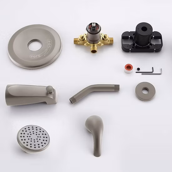 Aquacubic Cupc CE 인증 믹서 수압 밸런스 크롬 욕실 벽걸이 샤워 세트